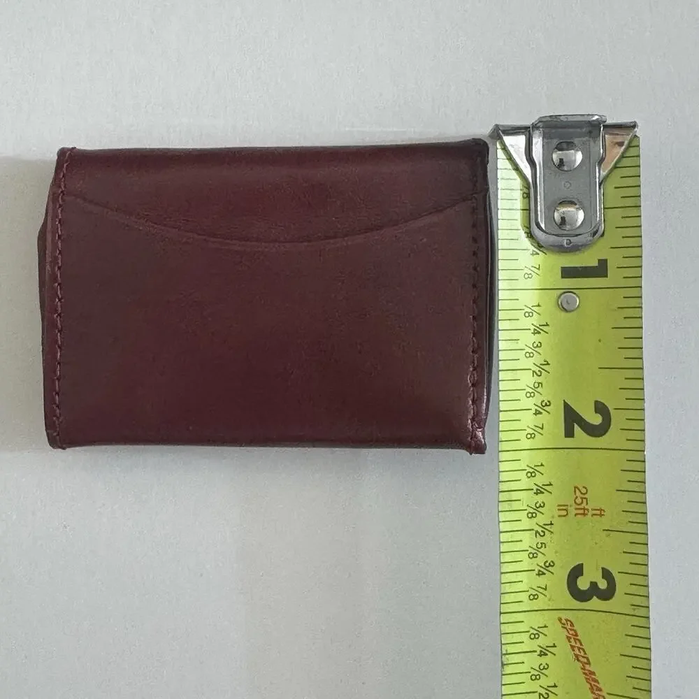 Christian Dior Tiny Red Leather Coin Wallet Purse Pouch Vintage